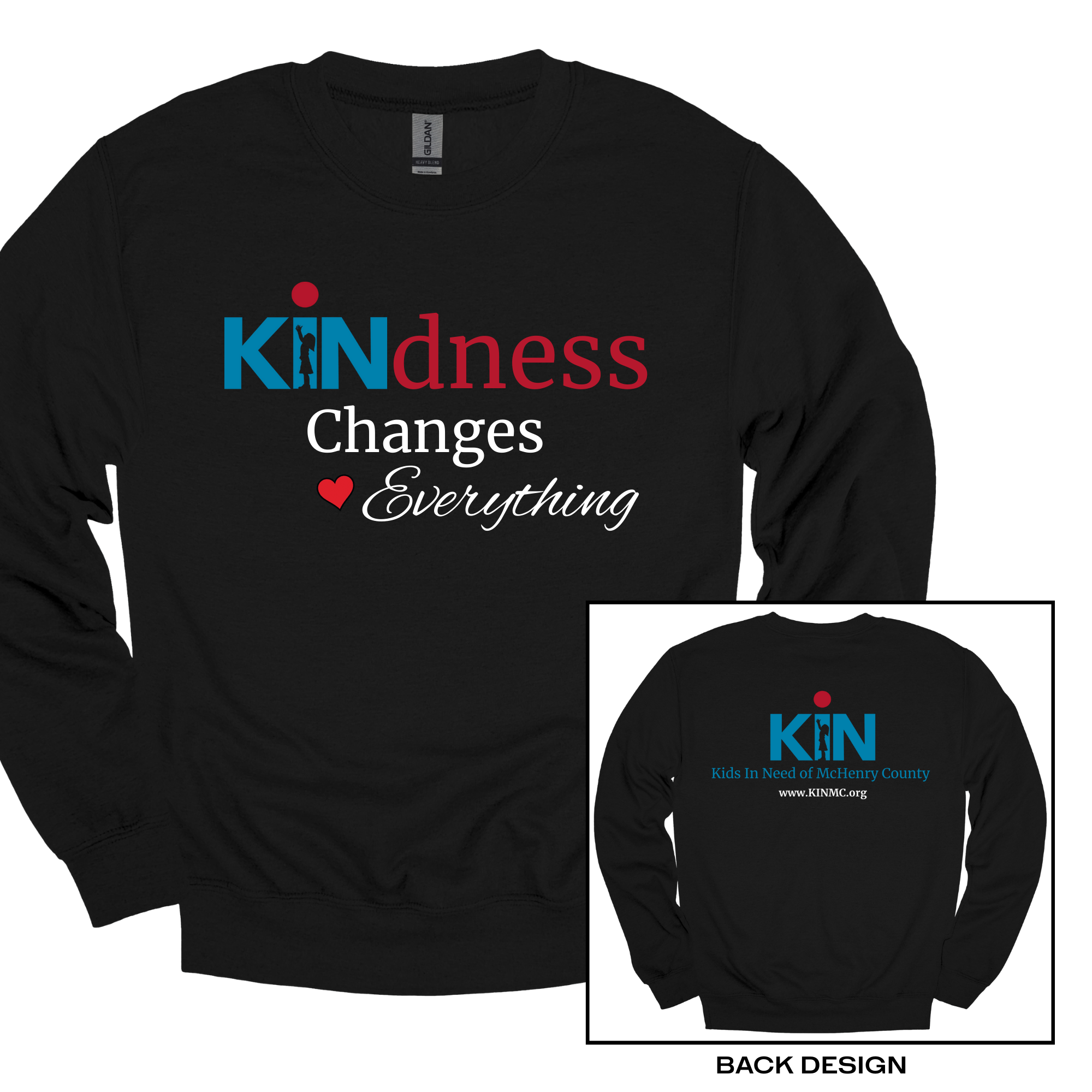"KINdness Changes Everything" Crewneck Sweatshirt - Image 3