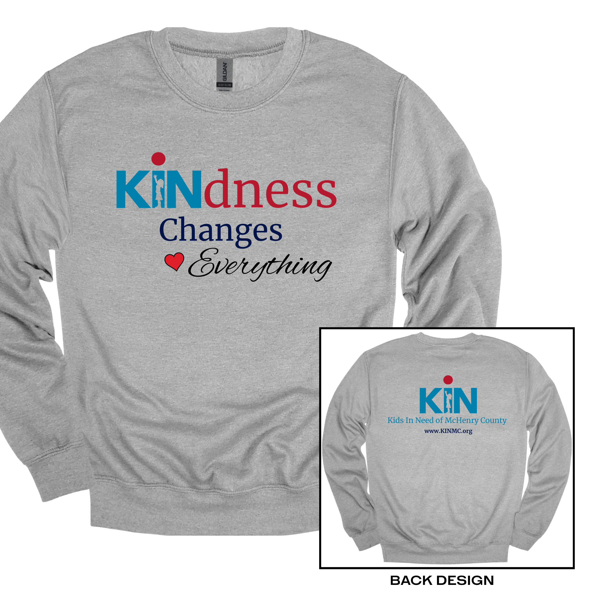 "KINdness Changes Everything" Crewneck Sweatshirt - Image 2
